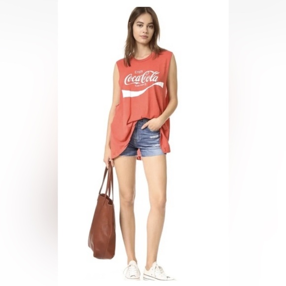 WILDFOX Coca-Cola Printed Oversized Red Tank Top Women’s Size Medium/large EUC - Picture 2 of 7